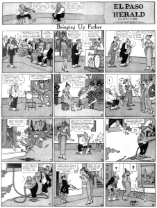 Extrait du comic strip Bringing up father, par George McManus (1884–1954).  Daté du 31 janvier 1920